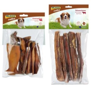 Hundefutter MultiFit native Ochsenziemer und Rinderkopfhaut im Set