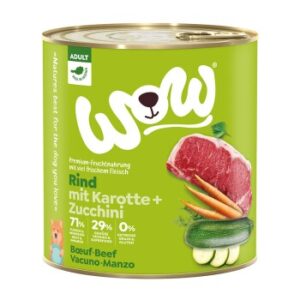 Hundefutter WOW Adult 6x800g Rind mit Karotte