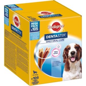 Hundefutter Pedigree Dentastix Daily Oral Care Megapack 105Stk f?r mittelgro?e Hunde