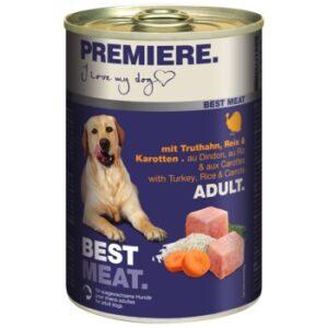 Hundefutter PREMIERE Best Meat Adult Truthahn & Gemüse 6×400 g