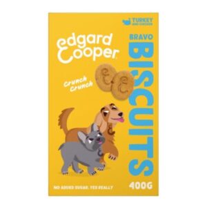 Hundefutter Edgard & Cooper Biscuits Truthahn & Huhn 400 g