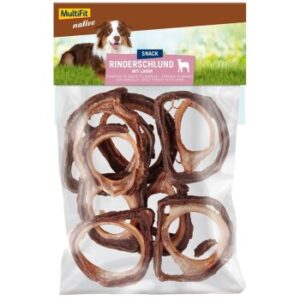 Hundefutter MultiFit native Rinderschlund mit Lamm 8x50g