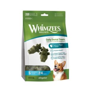 Hundefutter WHIMZEES Zahnpflegesnacks Alligator S