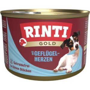 Hundefutter RINTI Gold Adult Gefl?gelherzen 12×185 g