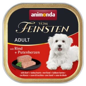 Hundefutter animonda Vom Feinsten Adult 22x150g Rind & Putenherzen