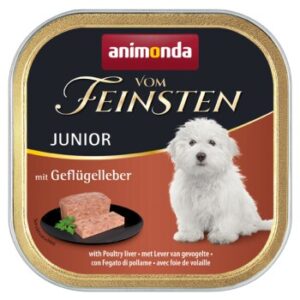 Hundefutter animonda Vom Feinsten Junior 22x150g Geflügelleber