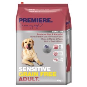 Hundefutter PREMIERE Sensitive Grain Free Adult Rind 4 kg