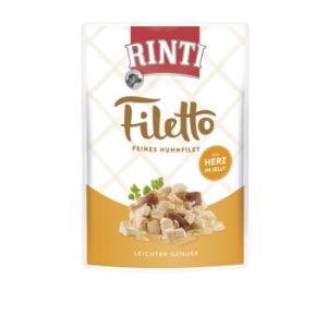 Hundefutter RINTI Filetto 24x100g Huhn & H?hnerherzen