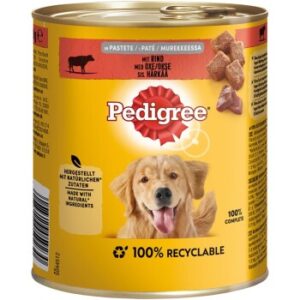 Hundefutter Pedigree Dose mit Rind in Pastete 12x800g