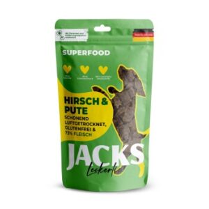 Hundefutter JACKS Splitter Soft Hirsch & Pute 90 g