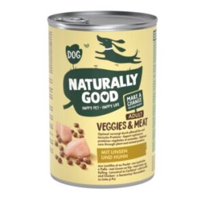 Hundefutter Naturally Good Veggies & Meat 6x400g Linsen und Huhn