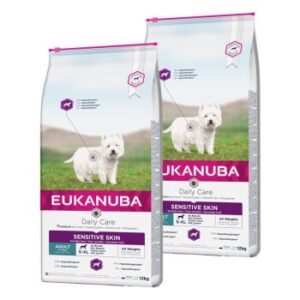 Hundefutter EUKANUBA Daily Care Sensible Haut 2×12 kg