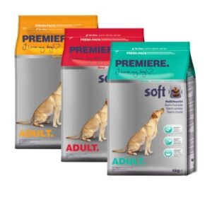 Hundefutter PREMIERE Soft Adult Probierpaket 3x4kg