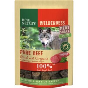 Hundefutter REAL NATURE WILDERNESS Rindfleisch Snack mit Oregano – 150g Genuss für Hunde