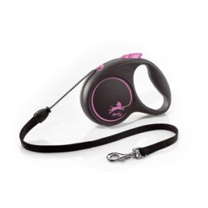 Leinen Flexi Black Design Seil pink M, 5 m, 20 kg