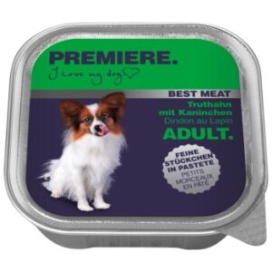 Hundefutter PREMIERE Best Meat Adult Truthahn mit Kaninchen 16×100 g