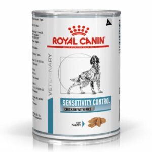 Hundefutter ROYAL CANIN Veterinary Sensitivity Control Huhn mit Reis, Mousse 12×420 g