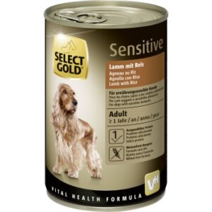 Hundefutter SELECT GOLD Sensitive Adult Lamm mit Reis 12×400 g