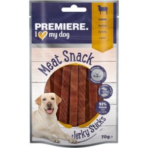 Hundefutter PREMIERE Meat Jerkys 6x70g Lamm