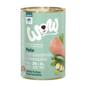 Hundefutter WOW Adult 6x400g Pute mit Zucchini