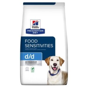 Hundefutter Hill’s Prescription Diet d/d Futter bei Allergien, mit Ente und Reis 12 kg