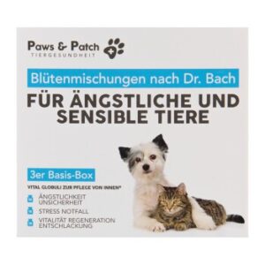 Hundefutter Paws & Patch Blütenmischung 3er Set ÄNGSTLICHE UND SENSIBLE TIERE 3x10g