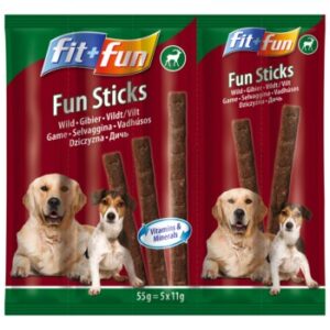 Hundefutter FIT+FUN Fun Sticks 20x55g Wild