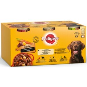 Hundefutter Pedigree PED Rind, Huhn, Kaninchen 6x400g