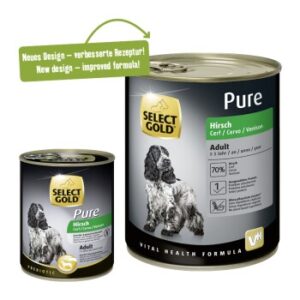 Hundefutter SELECT GOLD Pure Adult Hirsch 12×800 g