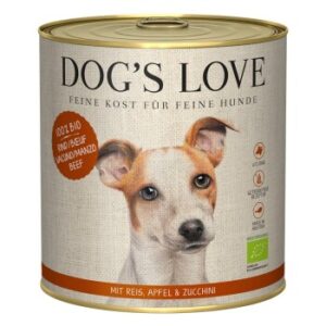 Hundefutter DOG’S LOVE BIO 6x800g Rind mit Reis, Apfel & Zucchini