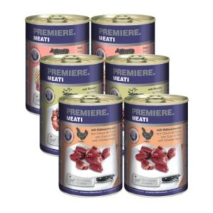 Hundefutter PREMIERE Meati Mixpaket 6x400g Mixpaket 3