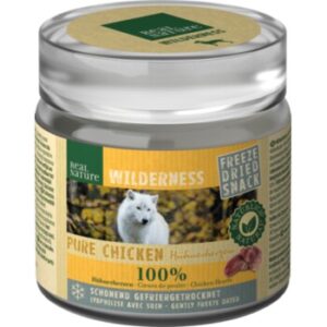 Hundefutter REAL NATURE Wilderness Hühnerherzen 40g – Hochwertiger Snack für Hunde mit natürlichem Geschmack