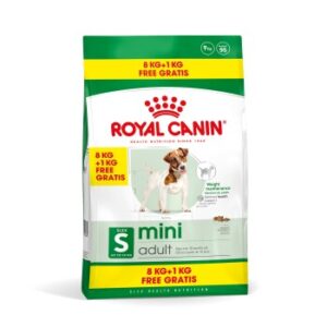 Hundefutter ROYAL CANIN SHN Mini Adult 8+1 kg gratis