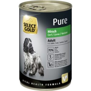 Hundefutter SELECT GOLD Pure Adult Hirsch 12×400 g