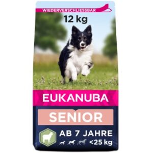 Hundefutter EUKANUBA Senior Small & Medium Breed Lamm & Reis 12 kg