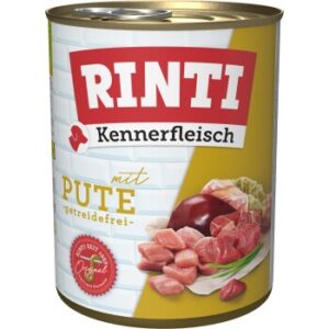 Hundefutter RINTI Kennerfleisch Pute 12×800 g