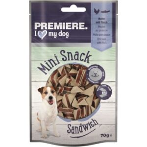 Hundefutter PREMIERE Mini Sandwich Huhn und Fisch 70 g