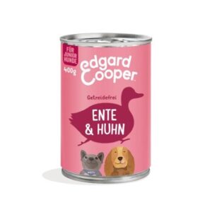 Hundefutter Edgard & Cooper Junior mit Ente & Huhn 6x400g