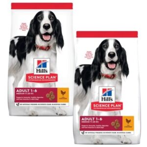 Hundefutter Hill’s Science Plan Medium Adult 1-6 Huhn 2×14 kg