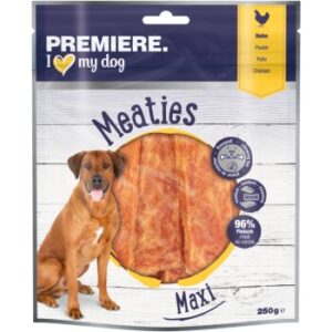 Hundefutter PREMIERE Maxi Meaties Huhn 250g