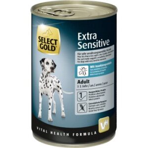 Hundefutter SELECT GOLD Extra Sensitive Adult Insect 6×400 g – Hochwertiges Futter für empfindliche Hunde mit Insektenprotein