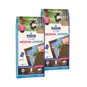 Hundefutter bosch Medium Junior Geflügel 2×15 kg