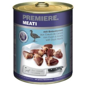 Hundefutter PREMIERE Meati Entenherzen 12×800 g