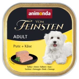 Hundefutter animonda Vom Feinsten Adult in Sauce 22x150g Pute und Käse