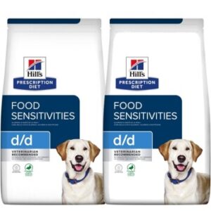 Hundefutter Hill’s Prescription Diet d/d Futter bei Allergien, mit Ente und Reis 2×12 kg