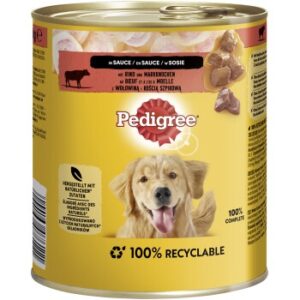 Hundefutter Pedigree Adult Plus 12x800g Rind mit Markknochen, in Sauce