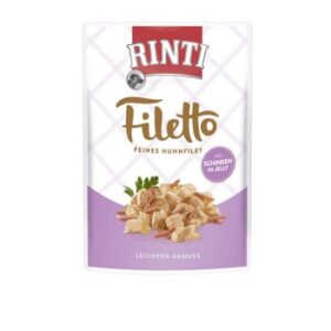 Hundefutter RINTI Filetto 24x100g Huhn & Schinken