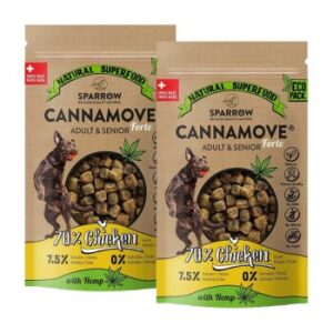 Hundefutter Sparrow CannaMove Forte Snacks 2×200 g