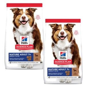 Hundefutter Hill’s Science Plan Mature Adult 7+ Senior Lamm & Reis 2×14 kg