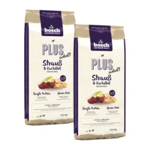 Hundefutter bosch Plus Strauß & Kartoffel 2×12.5 kg